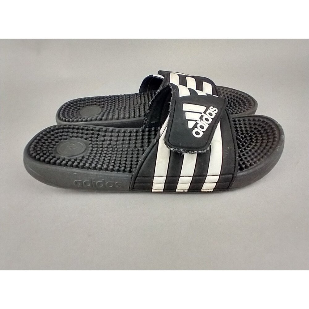Adidas Adult Mens Adissage Sandals Slides Shoes‎ Black White F35580 Size 7